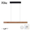 Suspension Paul Neuhaus PURE E-MOTION LED Couleur bois, Noir, 1 lumière, Télécommandes