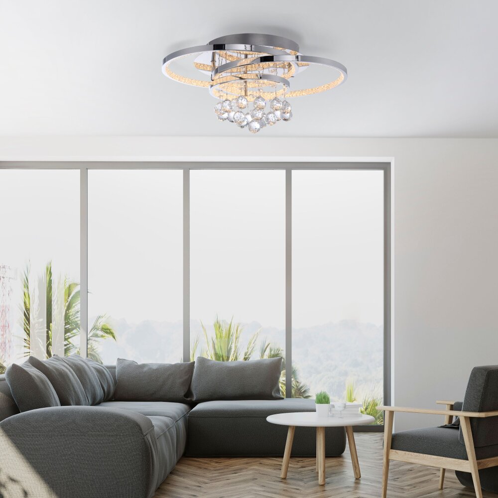 Plafonnier Paul Neuhaus ROTAZO LED Argenté, 1 lumière main product photo