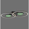 Plafonnier Leuchten-Direkt TUNEL LED Noir, 1 lumière, Télécommandes, Changeur de couleurs