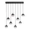 Suspension Leuchten-Direkt ZEA Noir, 8 lumières