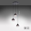 Suspension Leuchten-Direkt ZEA Noir, 3 lumières