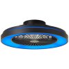 Ventilateur de plafond Brilliant Mazzaro LED Noir, 1 lumière, Télécommandes, Changeur de couleurs