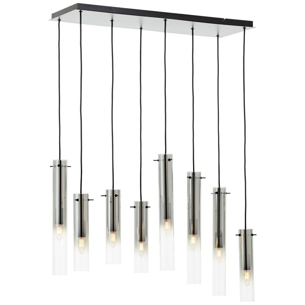 Suspension Brilliant Glasini Noir, 8 lumières main product photo