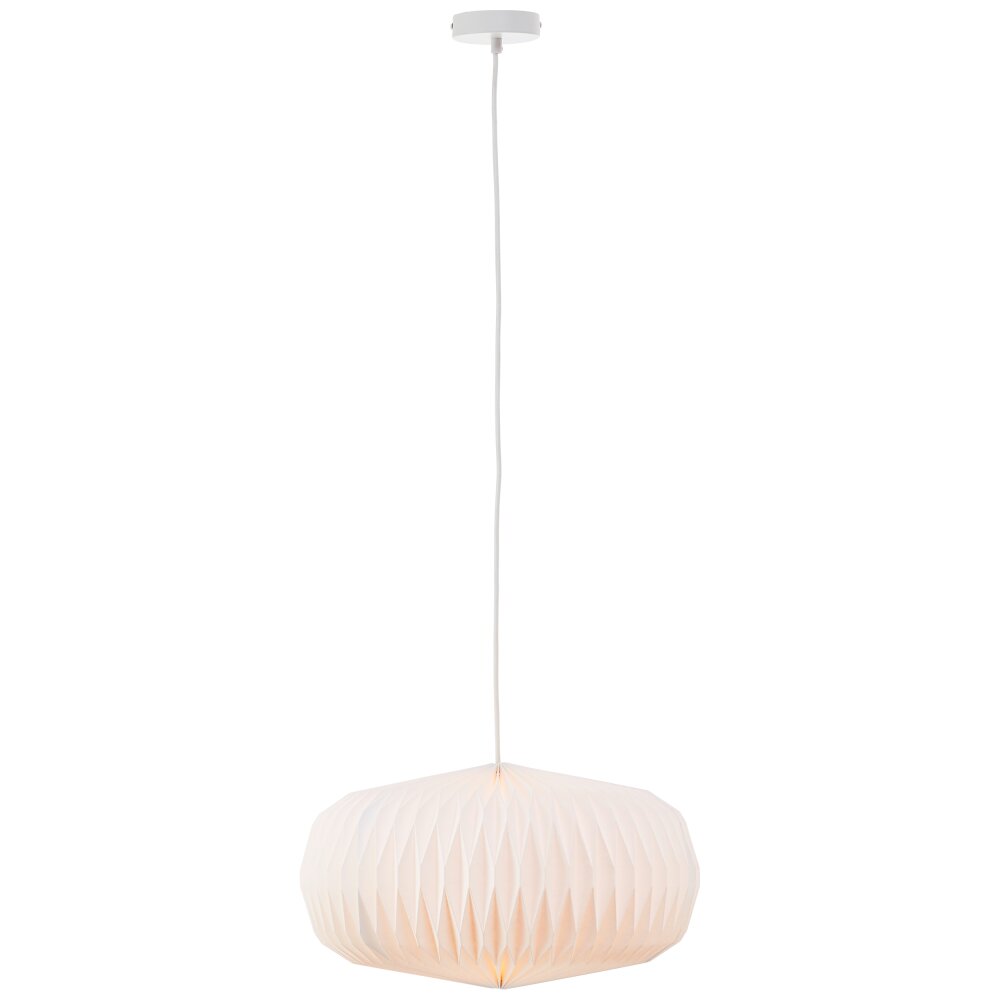Suspension Brilliant June Blanc, 1 lumière main product photo