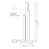 Lampadaire Tejedor LED Écru, 3 lumières