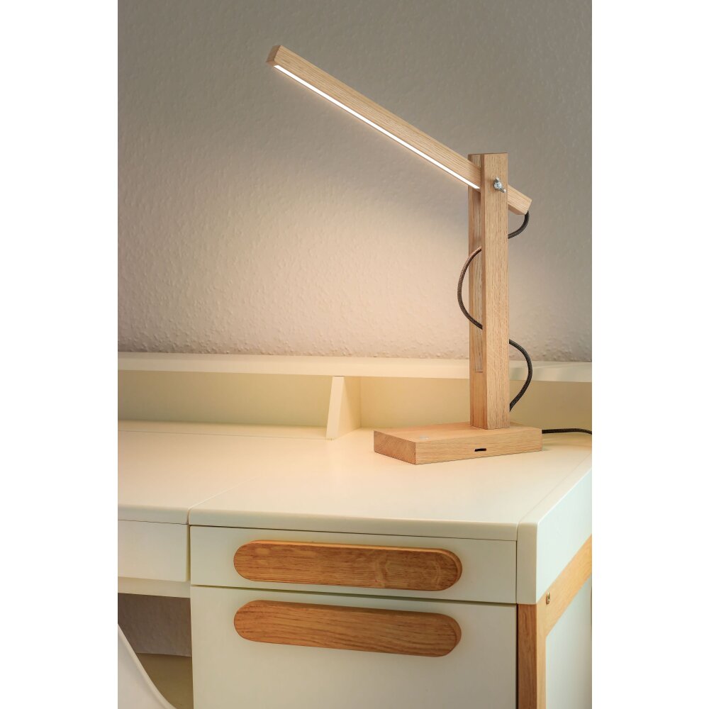 Lampe de table Anga LED Chrome, Écru, 1 lumière main product photo