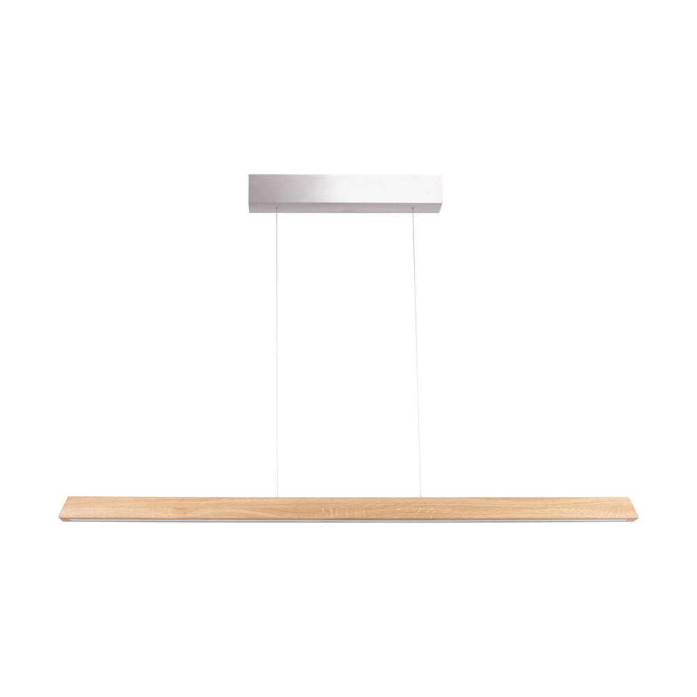 Suspension Llevallol LED Écru, Nickel mat, 3 lumières main product photo