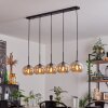 Suspension - Verre Apedo Ambre, 5 lumières