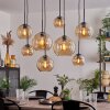 Suspension - Verre Koyoto Ambre, Clair, 8 lumières
