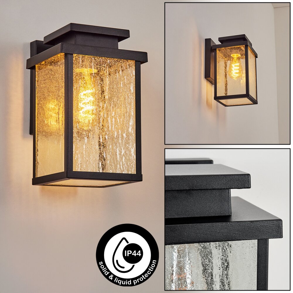 Applique murale d'extérieur Tieva Noir, 1 lumière main product photo