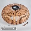 Plafonnier Oravi Brun foncé, Écru, Noir, 3 lumières