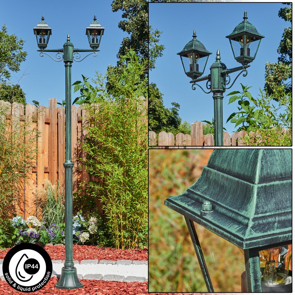 Réverbère Naofe Vert, Noir, 2 lumières main product photo