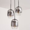 Suspension - Verre Apedo Clair, Fumé, 3 lumières