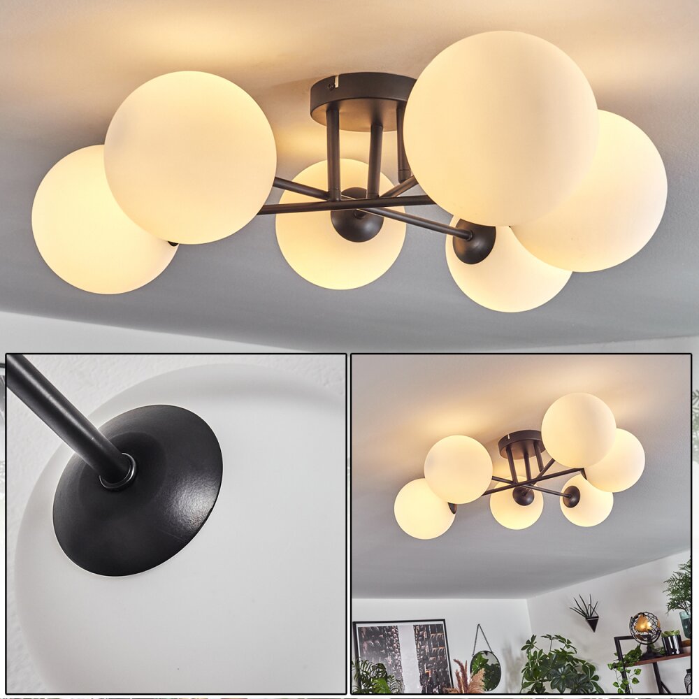 Plafonnier Chehalis Blanc, 6 lumières main product photo