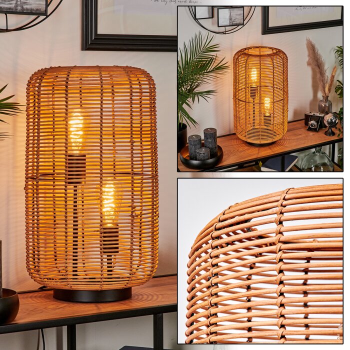 Lampe de table Mulstrand Écru, Noir, 2 lumières