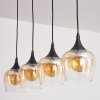Suspension Azurara Noir, 4 lumières