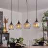 Suspension Azurara Noir, 4 lumières