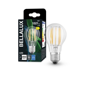 BELLALUX® LED E27 11 watts 4000 kelvins 1521 lumens Transparent, 1 lumière