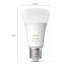 LED E27 6 Watt 2200 - 6500 Kelvin 570 Lumen Philips Hue White Ambiance