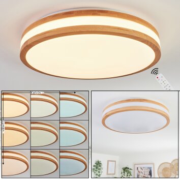 Plafonnier Sofo LED Blanc, 1 lumière, Télécommandes