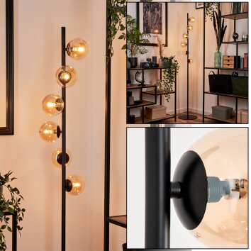 Lampadaire - Verre Remaisnil Noir, 6 lumières Lampadaire - Verre Remaisnil Noir, 6 lumières
