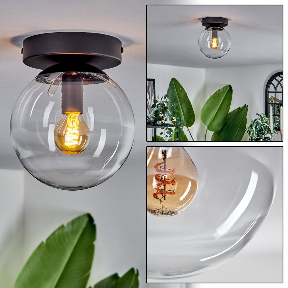 Plafonnier - Verre Gastor Clair, 1 lumière main product photo