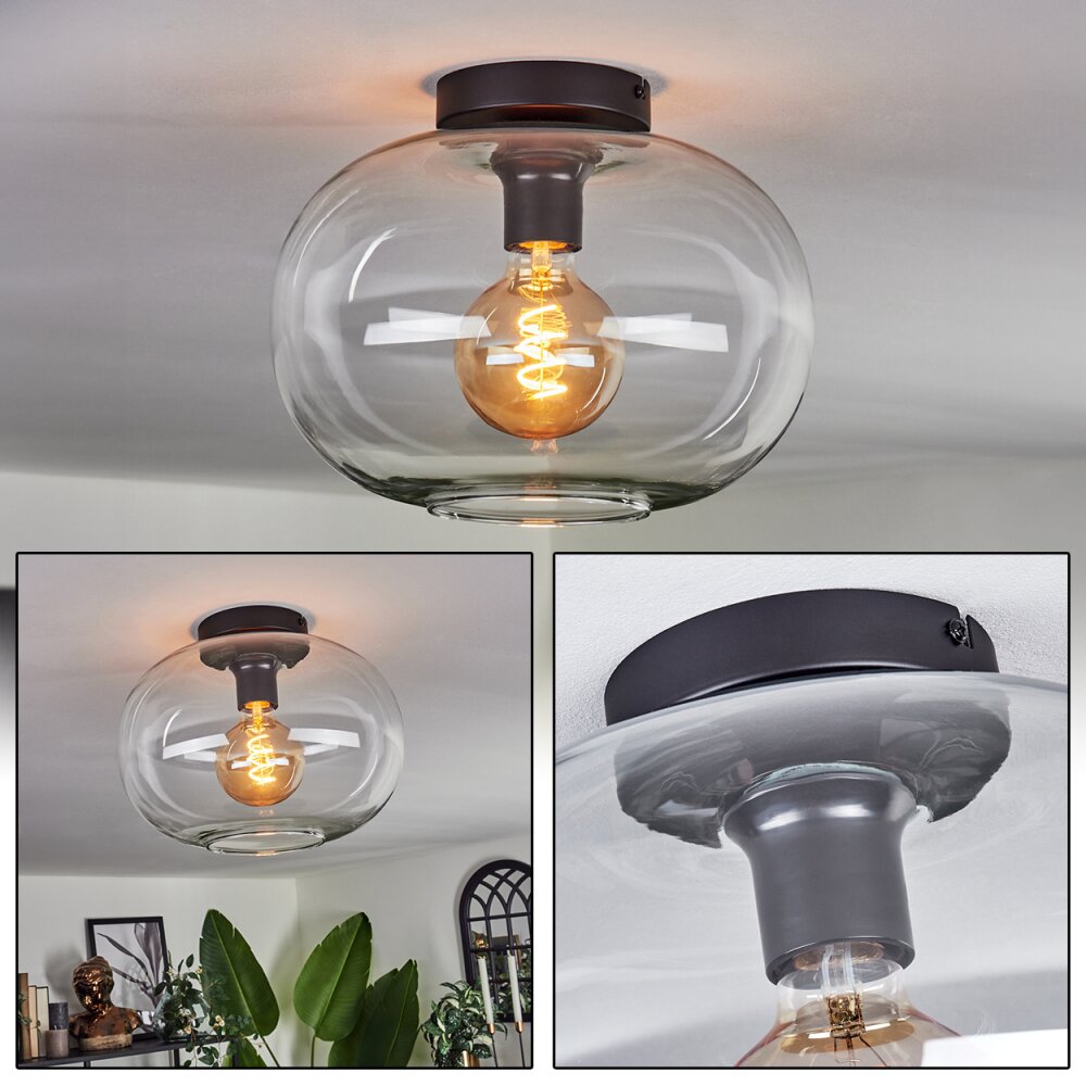 Plafonnier - Verre Apedo Clair, 1 lumière main product photo