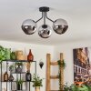 Plafonnier - Verre Koyoto Chrome, Fumé, 3 lumières