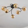 Plafonnier - Verre Chehalis Or, Noir, 6 lumières