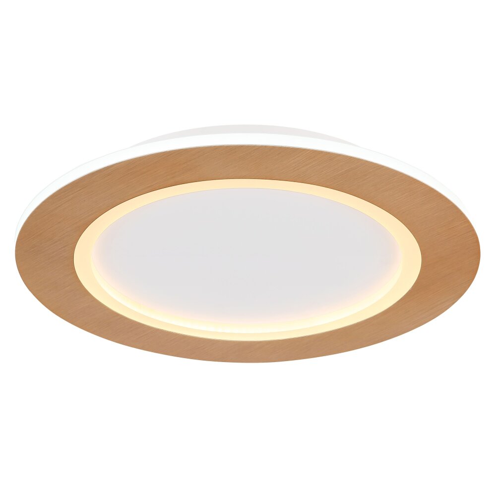 Plafonnier Globo CLAY LED Couleur bois, Blanc, 1 lumière main product photo