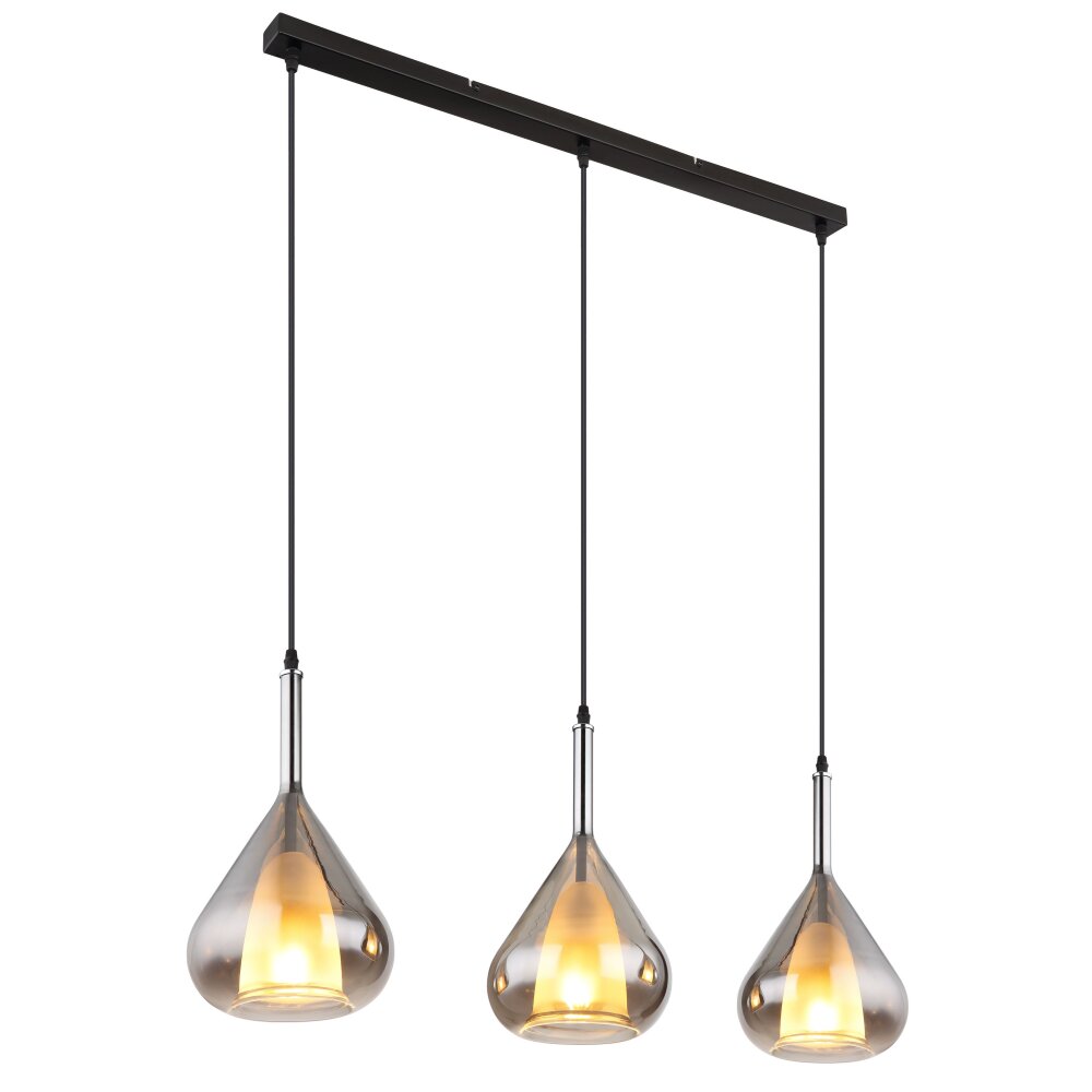 Suspension Globo GEEKY Noir, 3 lumières main product photo