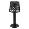 Lampe de table Globo SOLAR LED Noir, Transparent, 1 lumière