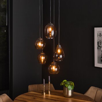 Suspension Espriella Anthracite, 5 lumières