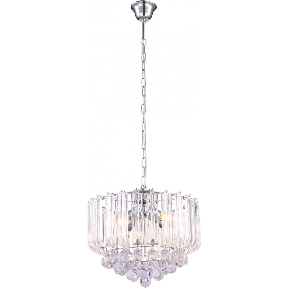 Lustre Globo Chrome, Clair, 4 lumières main product photo