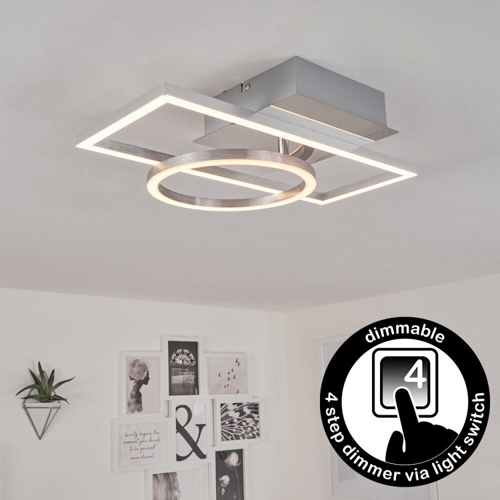 Plafonnier Buren LED Nickel mat, 1 lumière main product photo