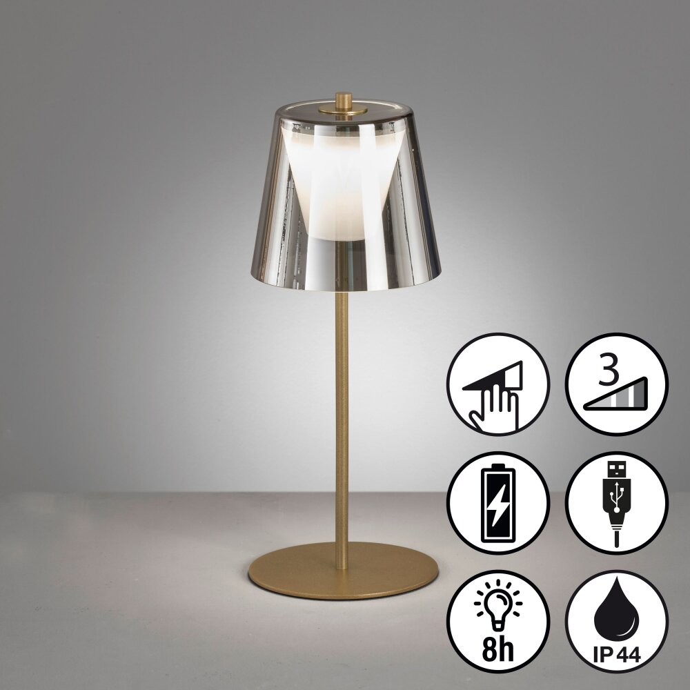 Lampe de table FHL-easy Marbella LED Or, 1 lumière main product photo