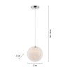 Suspension Paul-Neuhaus BOLO LED Argenté, 1 lumière