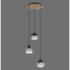 Suspension Leuchten-Direkt GREEN ZEA Écru, Noir, 3 lumières