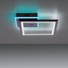 Plafonnier Leuchten-Direkt MUSIKA LED Noir, 1 lumière, Télécommandes, Changeur de couleurs