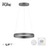 Suspension Paul-Neuhaus PURE E-CLIPSE LED Gris, 2 lumières, Télécommandes