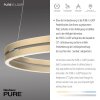 Suspension Paul-Neuhaus PURE E-LOOP LED Or, 2 lumières, Télécommandes