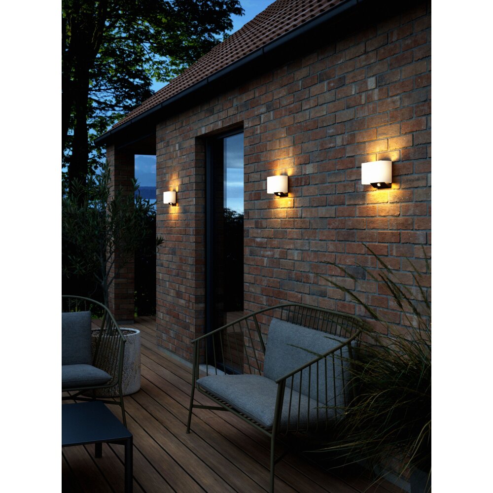Applique murale d'extérieur Nordlux PIOLA LED Noir, Blanc, 1 lumière, Détecteur de mouvement main product photo