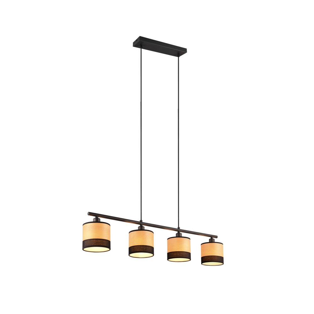 Suspension Reality BOLZANO Noir, 4 lumières main product photo