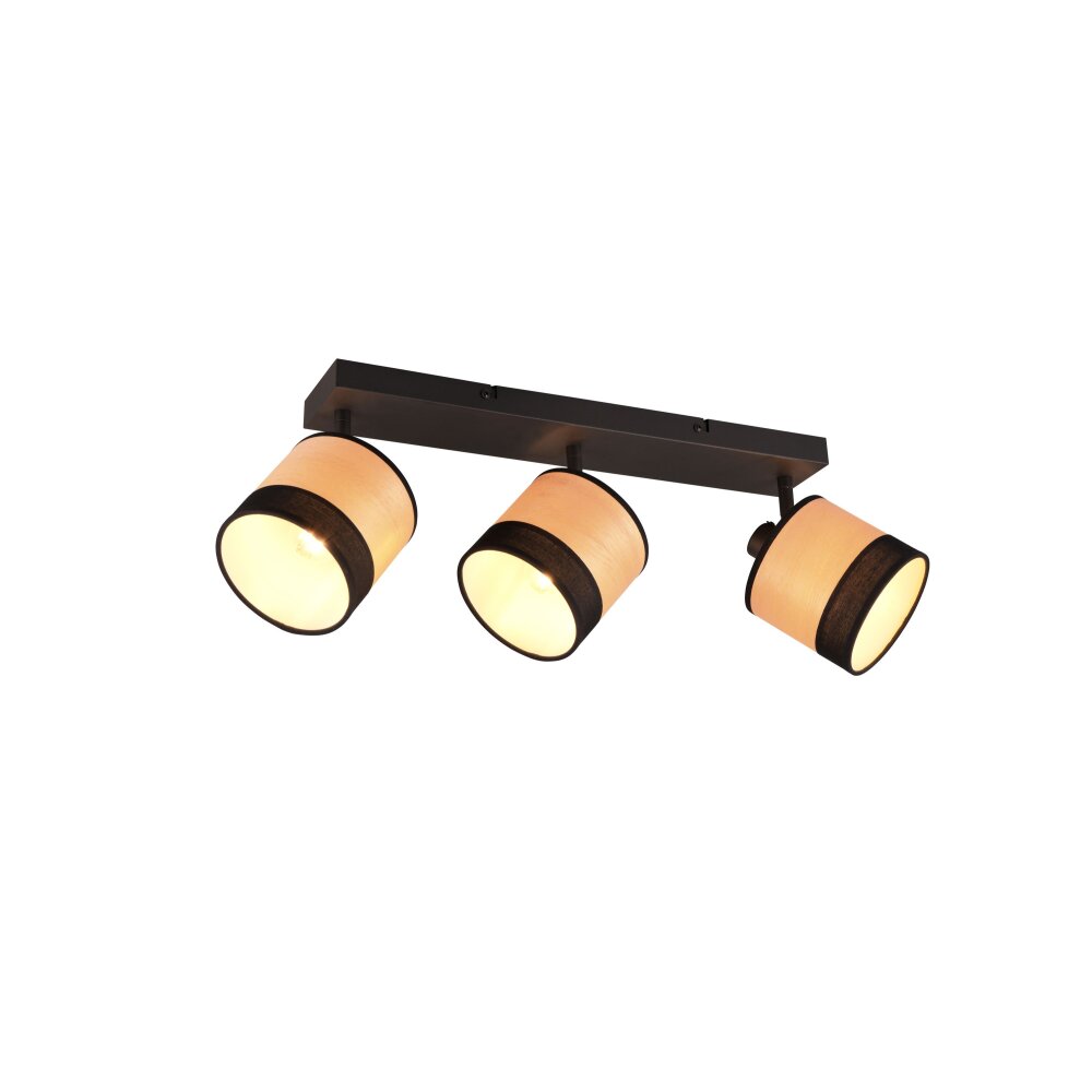 Plafonnier Reality BOLZANO Noir, 3 lumières main product photo