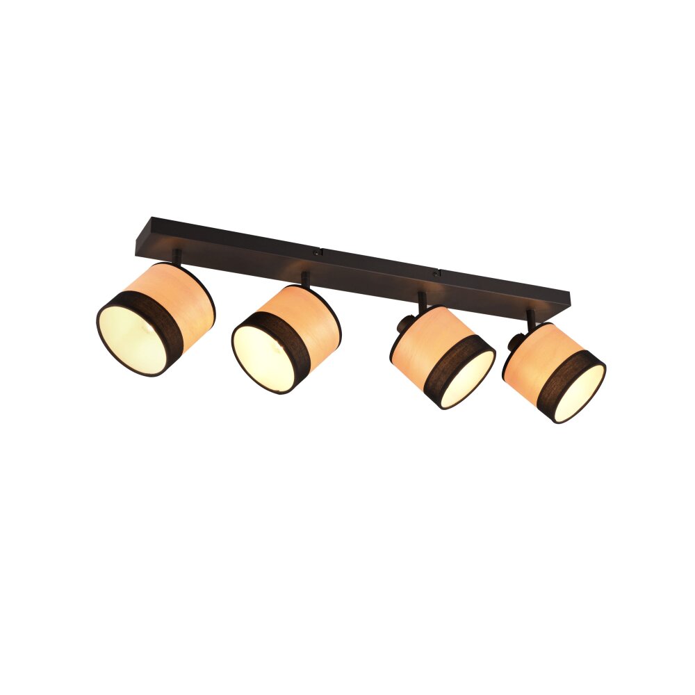 Plafonnier Reality BOLZANO Noir, 4 lumières main product photo