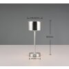 Lampe de table Reality JEFF LED Nickel mat, 1 lumière