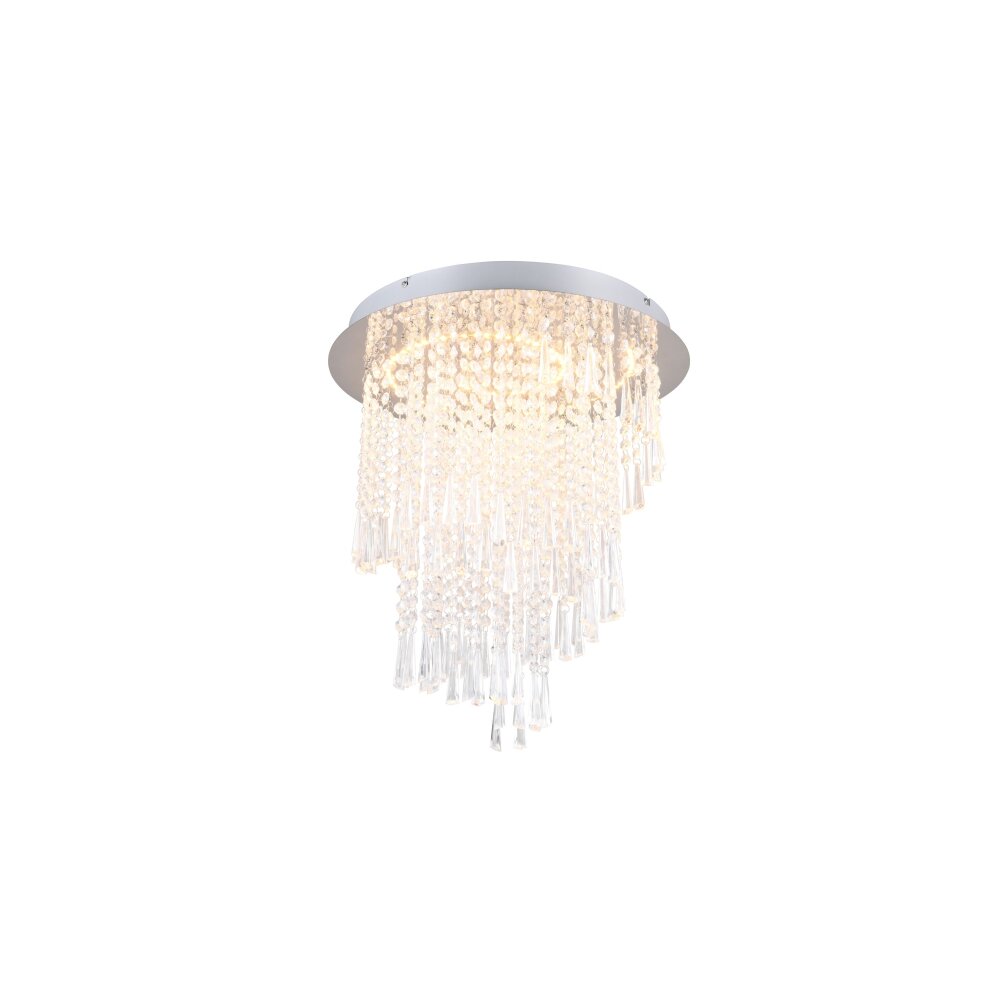 Plafonnier Reality POMP LED Chrome, 1 lumière, Télécommandes main product photo