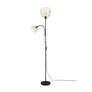 Lampadaire Reality HAVAL Noir doré, 2 lumières