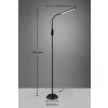 Lampadaire Reality TORO LED Noir, 1 lumière