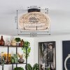 Plafonnier 30 cm Brandala Noir, 2 lumières